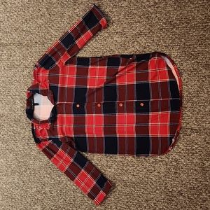 Women's Derek Heart Plaid Flannel Shirt Size M